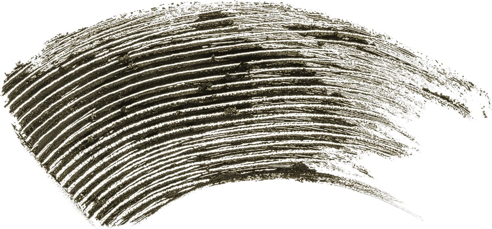 A imagem é a textura da aplicação do produto. Escura, como um castanho escuro e estriada.