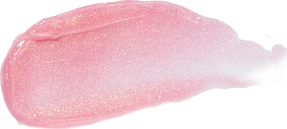 A imagem mostra uma amostra do produto, em cor rosa perolado, em um fundo branco.