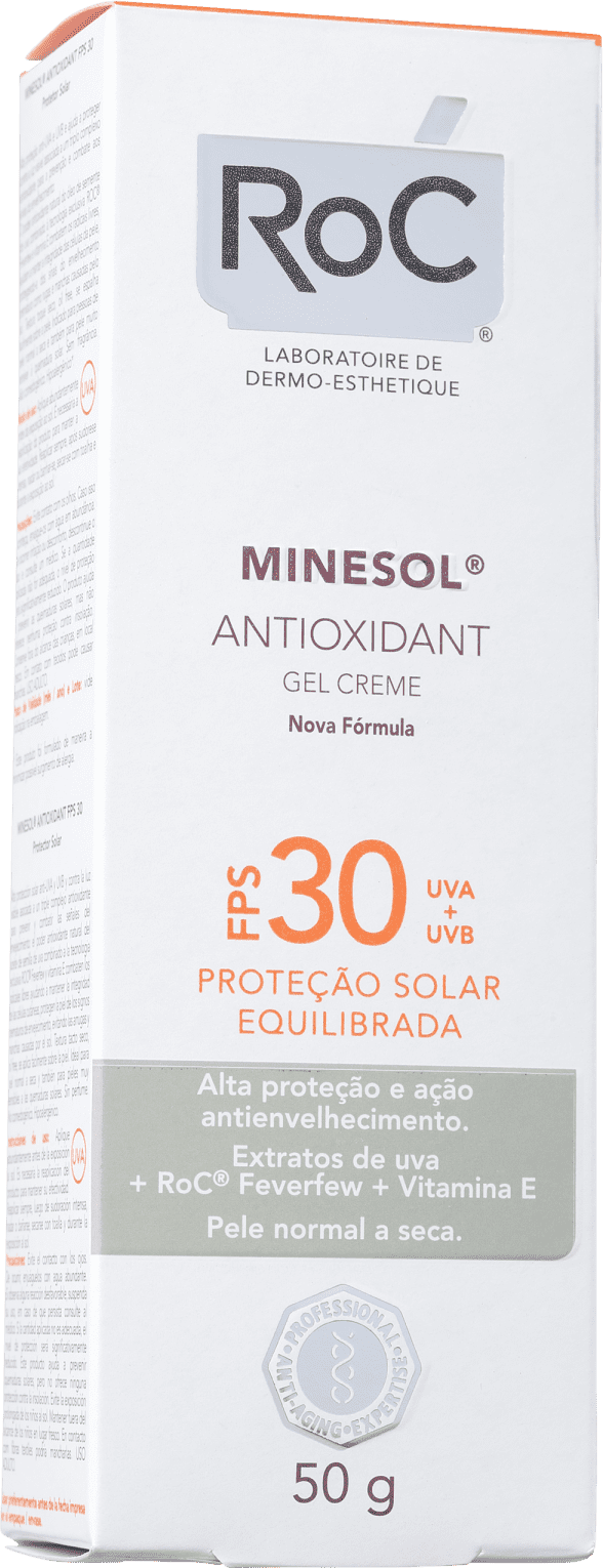 RoC Minesol Antioxidante FPS 30 - Protetor Solar Facial 50g