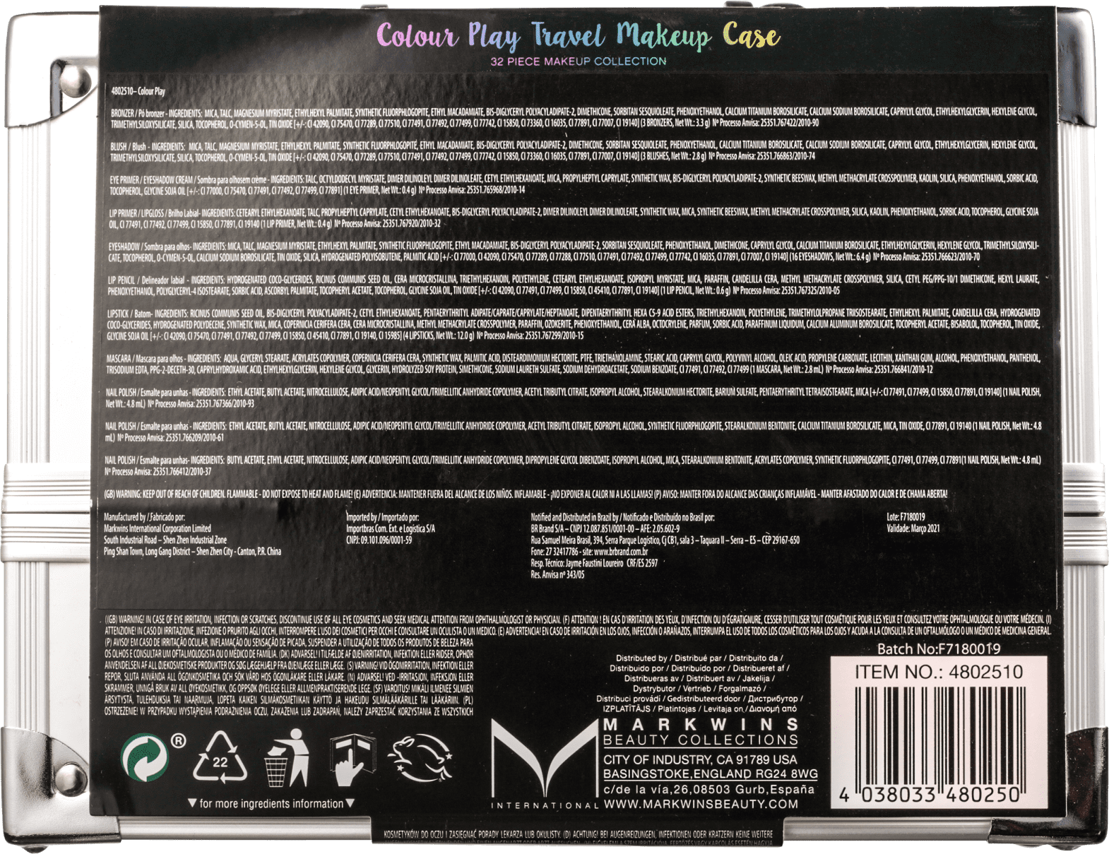 Markwins Color Play Beauty Collection - Maleta de Maquiagem