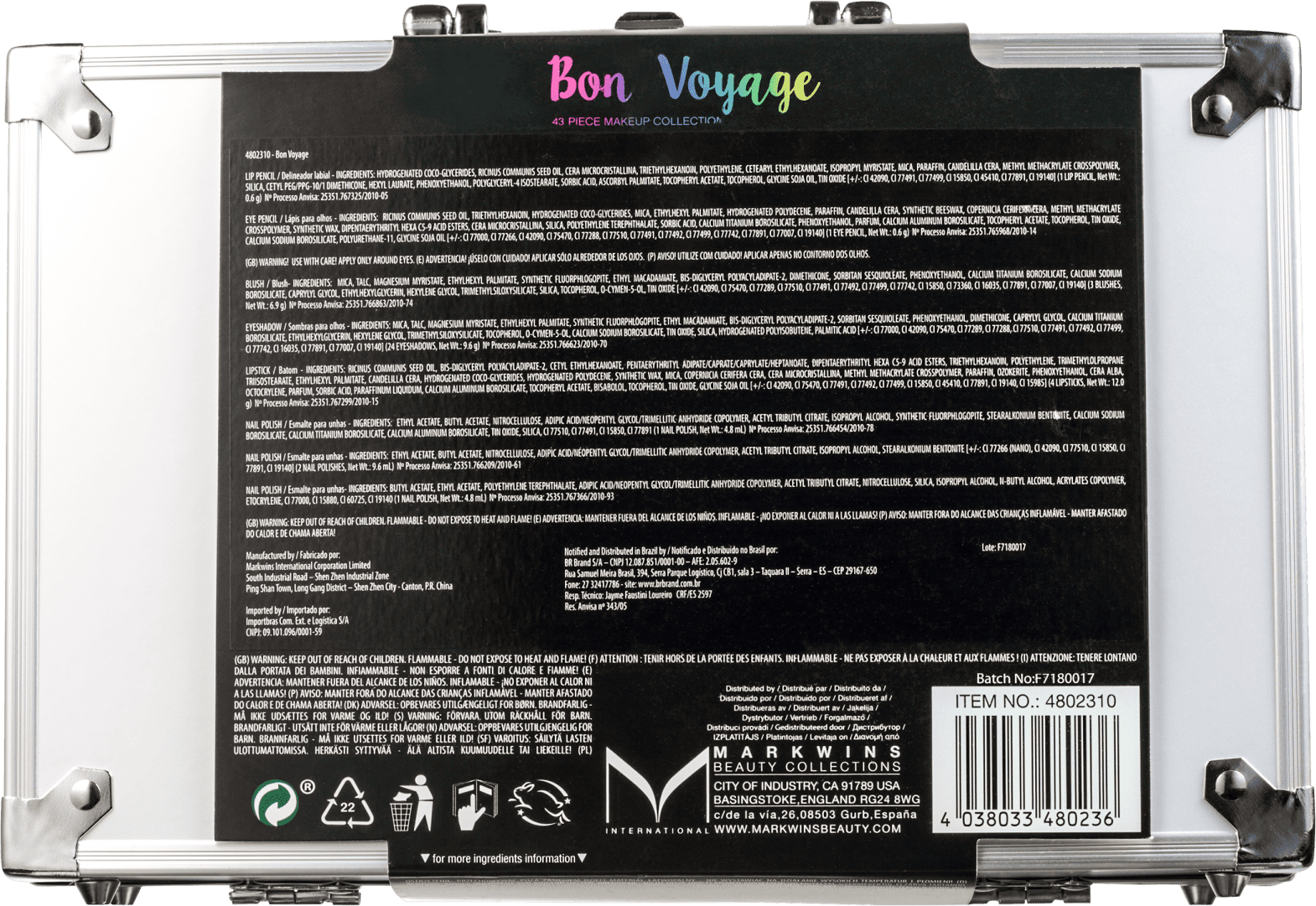 Markwins Bon Voyage Travel Make Up - Maleta de Maquiagem