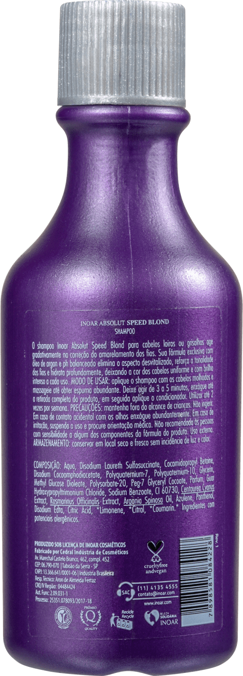 Inoar Absolut Speed Blond - Shampoo 60ml