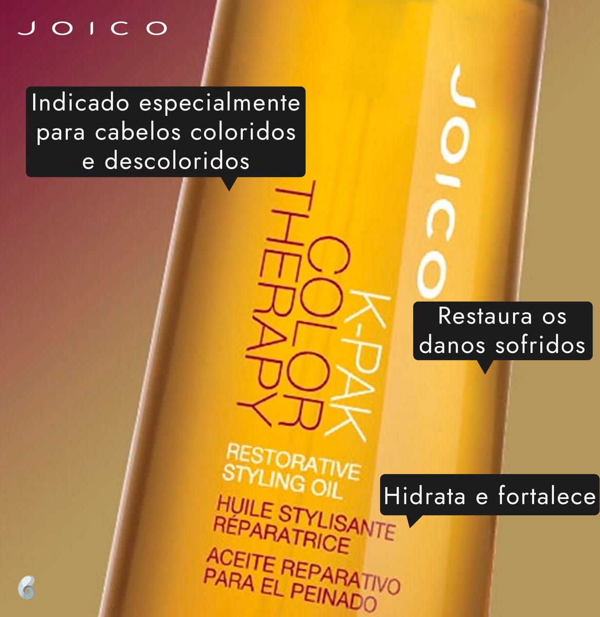 Óleo Joico KPak Restorative Styling Oil