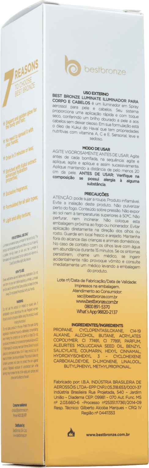 Best Bronze Luminate - Spray de Brilho 150ml