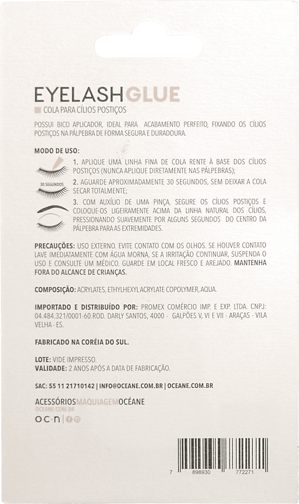 Eyelash Glue - Cola para Cílios 7g