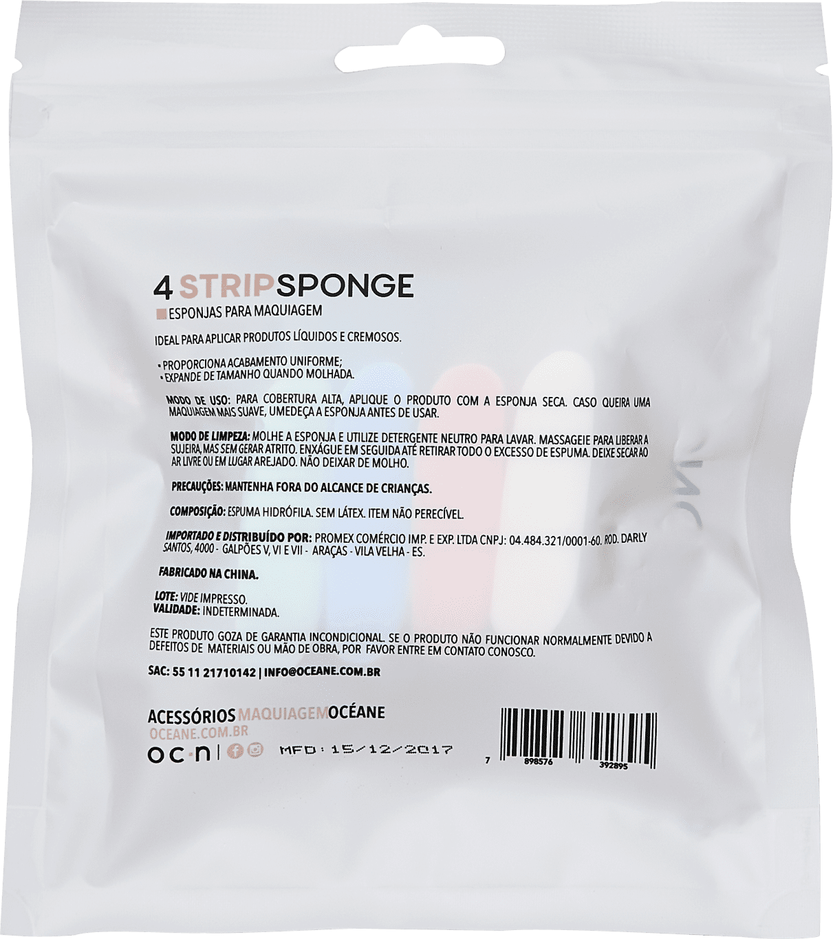 4 Strip Sponge - Esponja para Maquiagem (4 Unidades)