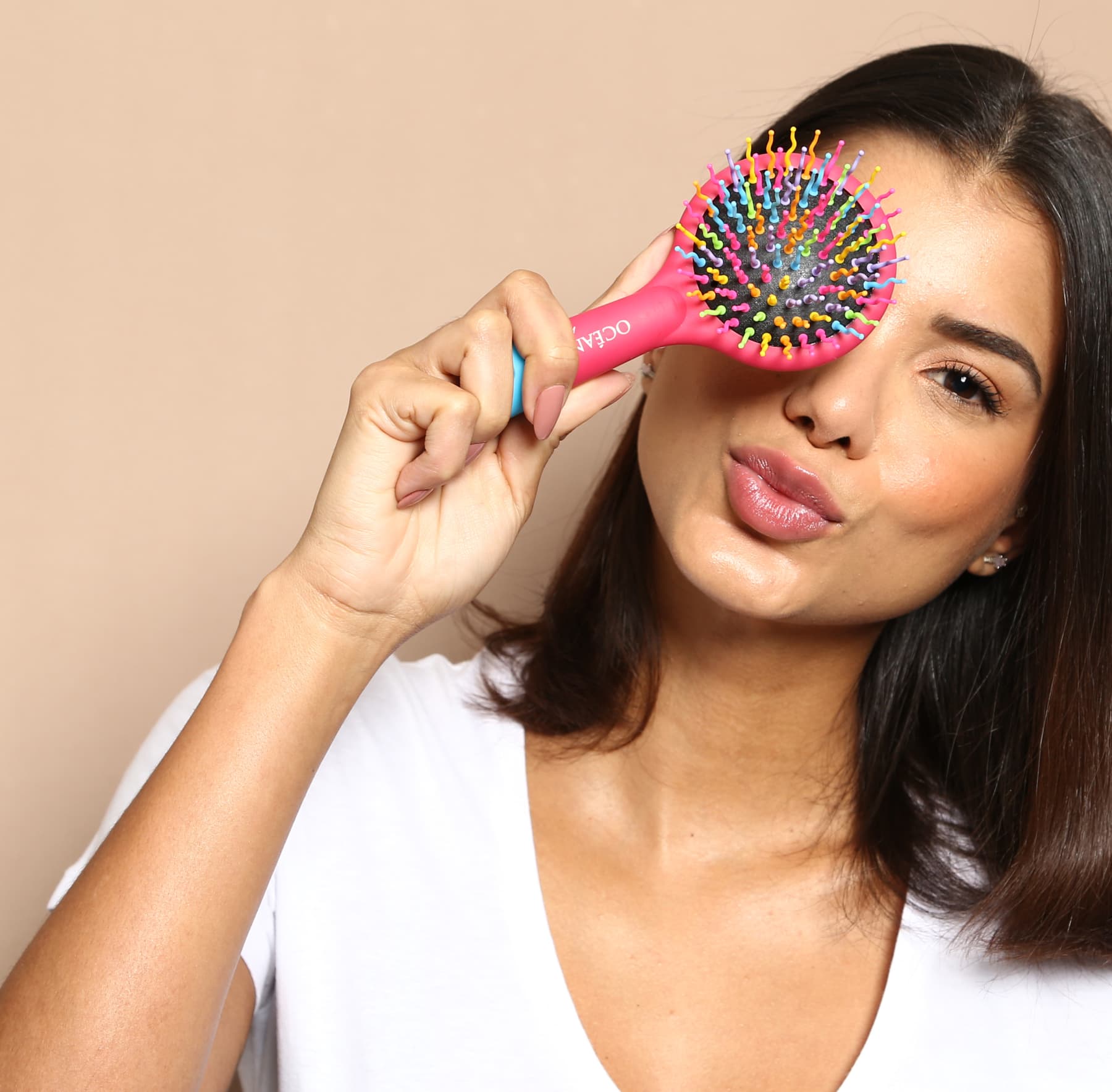 Rainbow Brush Cereja - Mini Escova de Cabelo
