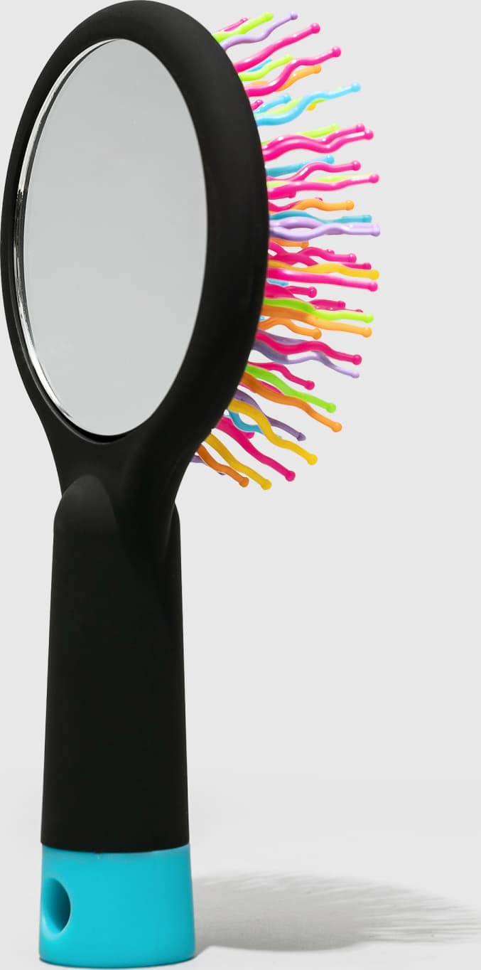 Rainbow Brush Preta - Mini Escova de Cabelo