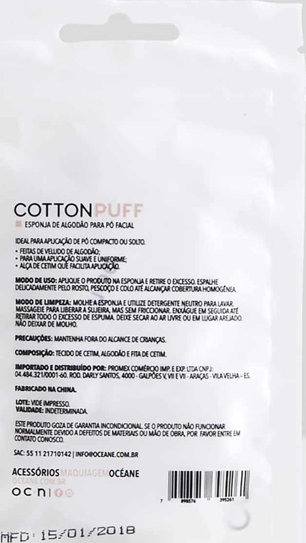 Cotton Puff - Esponja para Pó (2 Unidades)