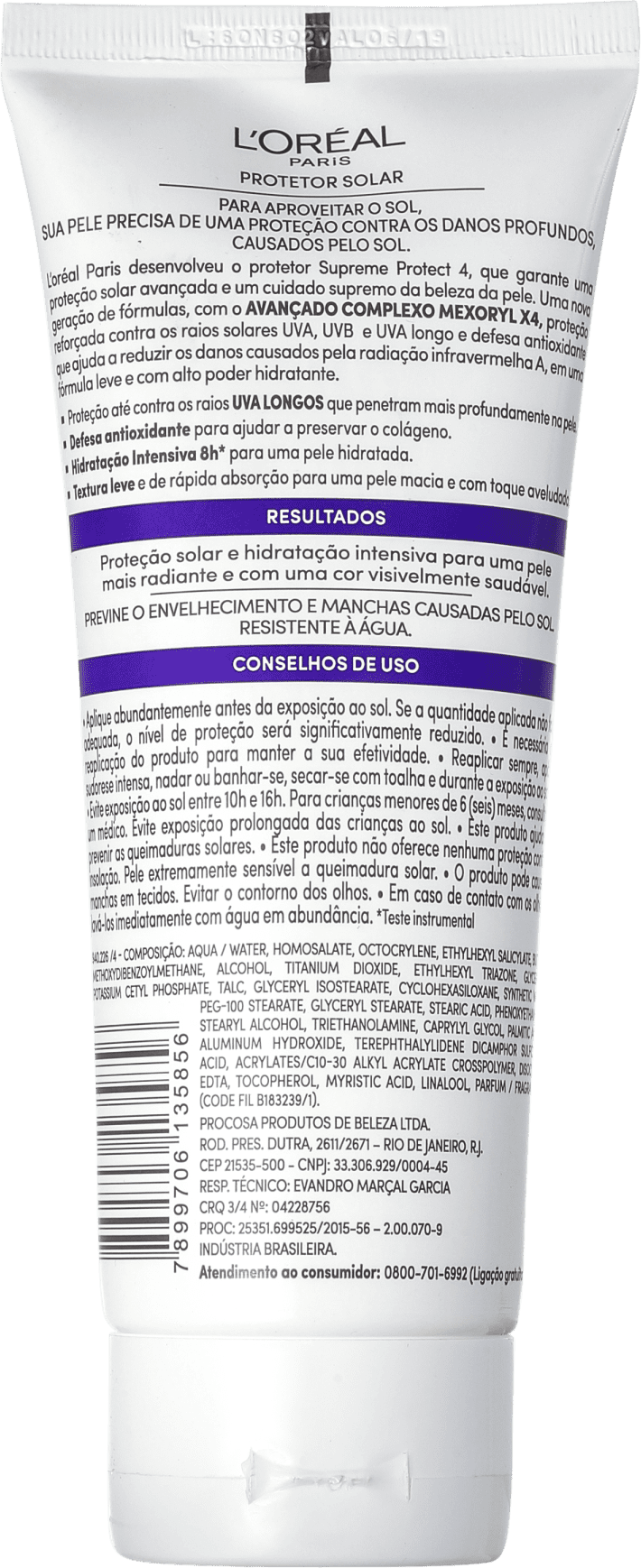 L'Oréal Paris Solar Expertise Supreme Protect 4 FPS 70 - Protetor Solar Corporal 200ml