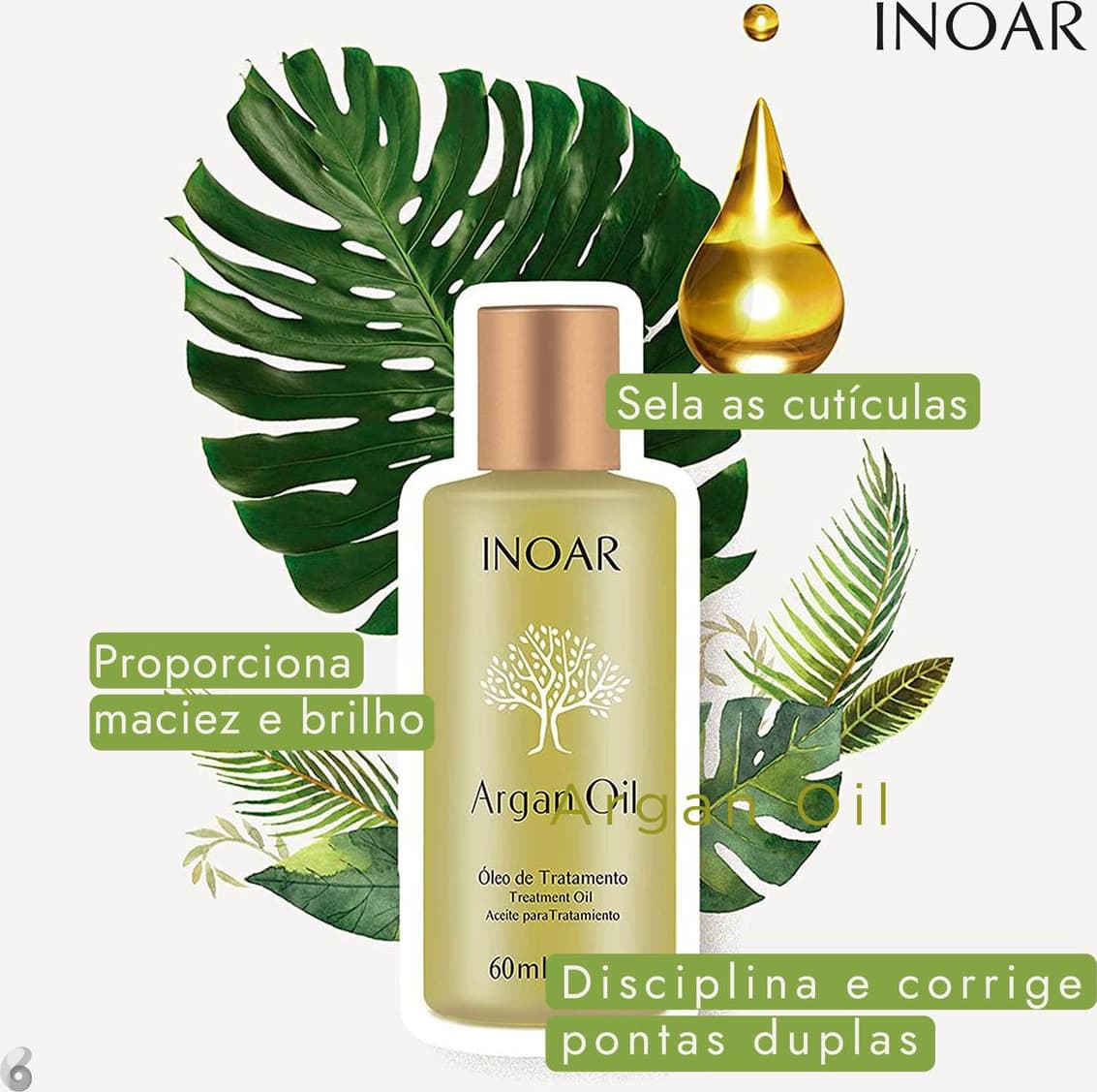 Óleo Capilar Inoar Argan Oil System Beleza na 