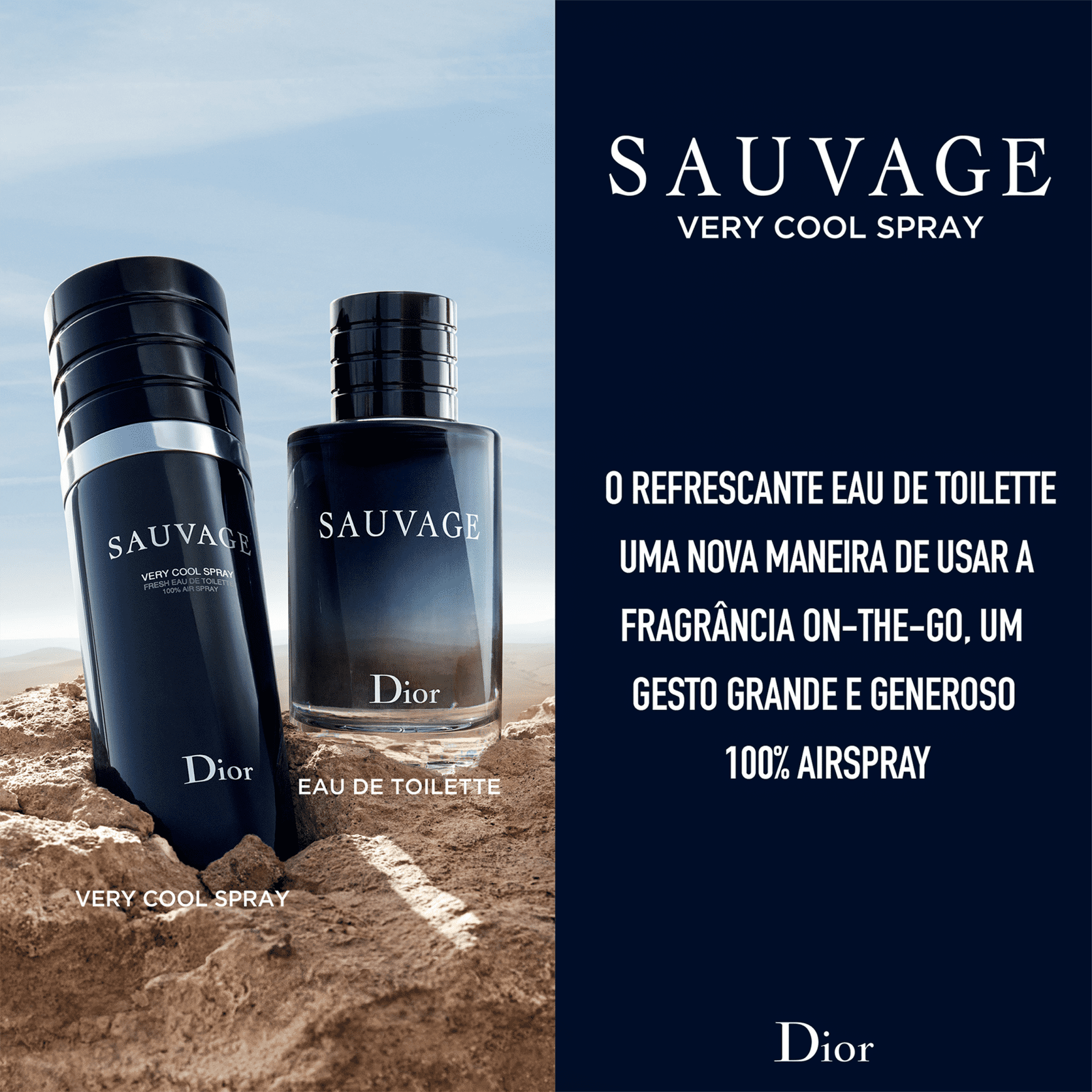 Sauvage Very Cool Spray Dior Eau de Toilette - Perfume Masculino 100ml