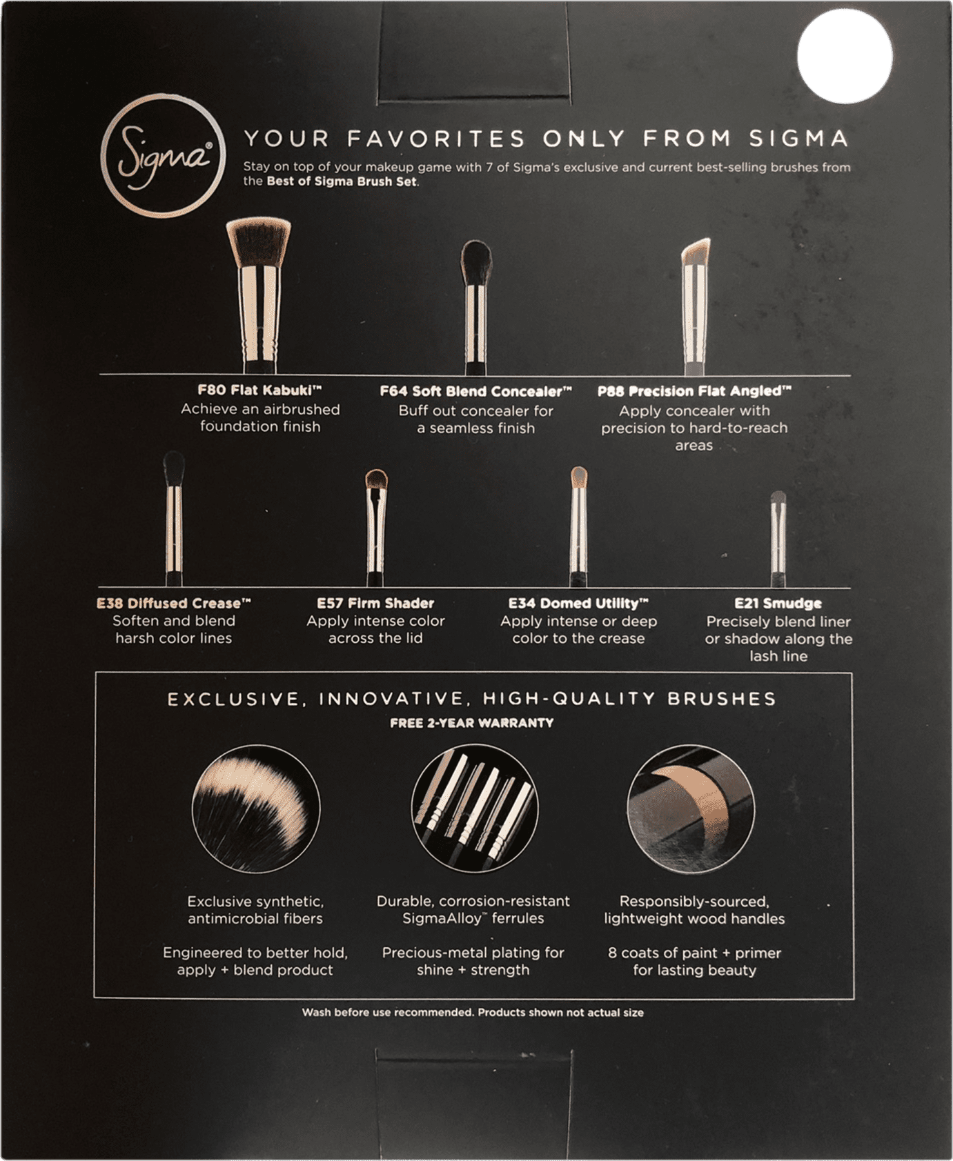 Kit de Pincéis Sigma Beauty Best of Sigma (7 produtos)