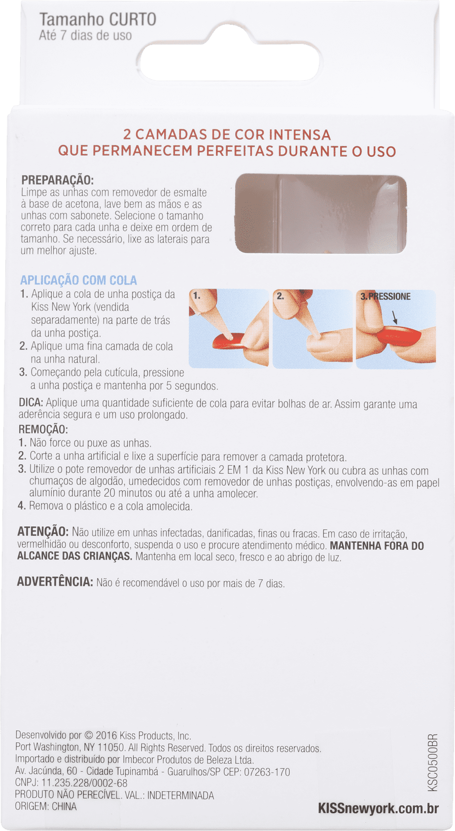 Kiss New York Salon Color Chic - Unhas Postiças