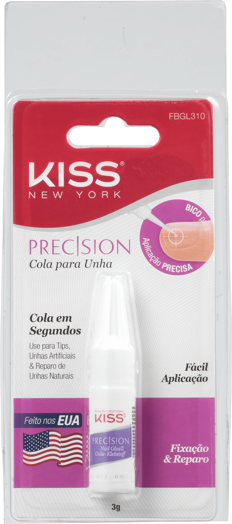 Kiss New York Precision - Cola de Unhas Postiças 3g