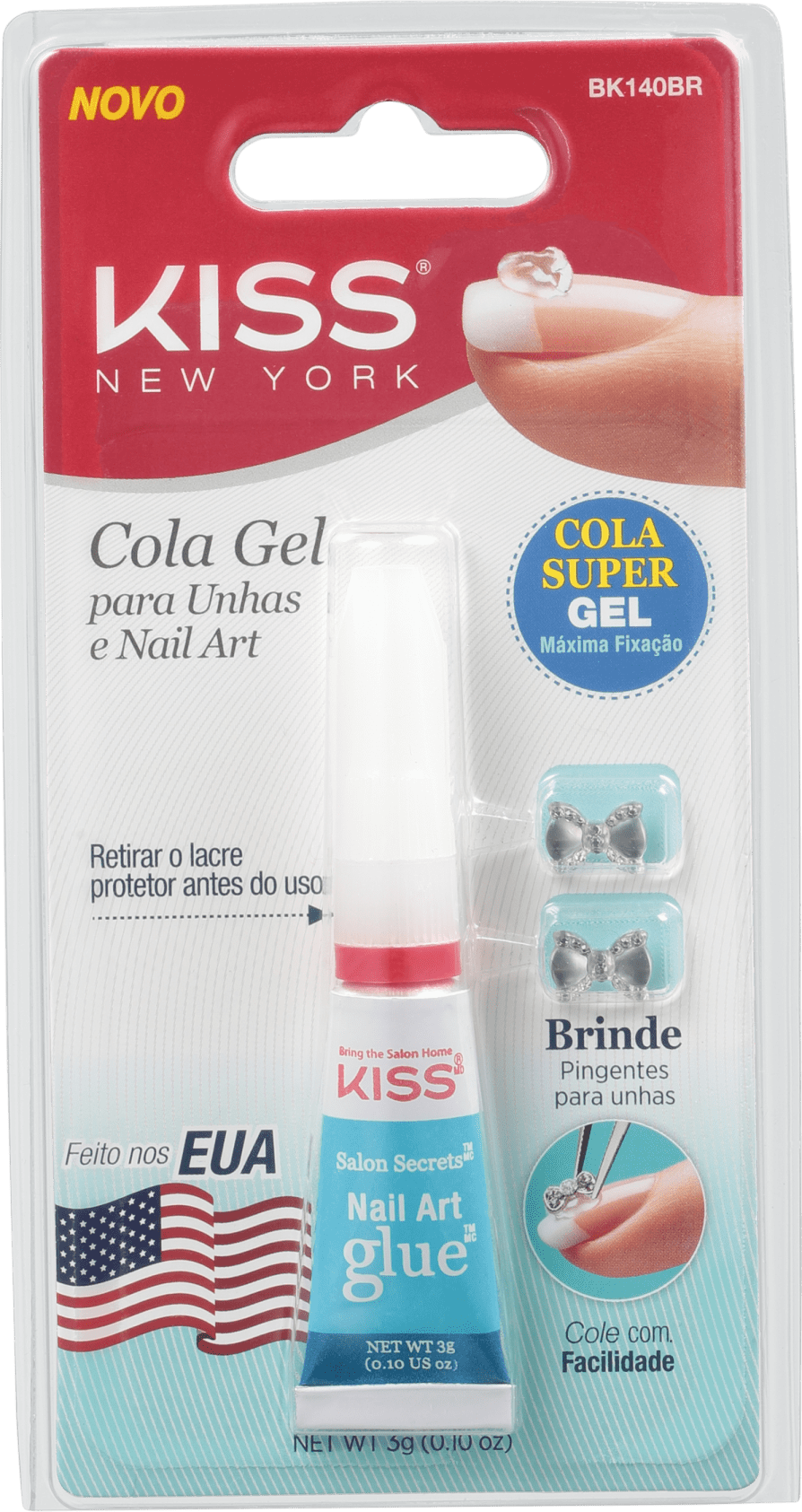 Kiss New York Gel Nail Art - Cola de Unhas Postiças 3g