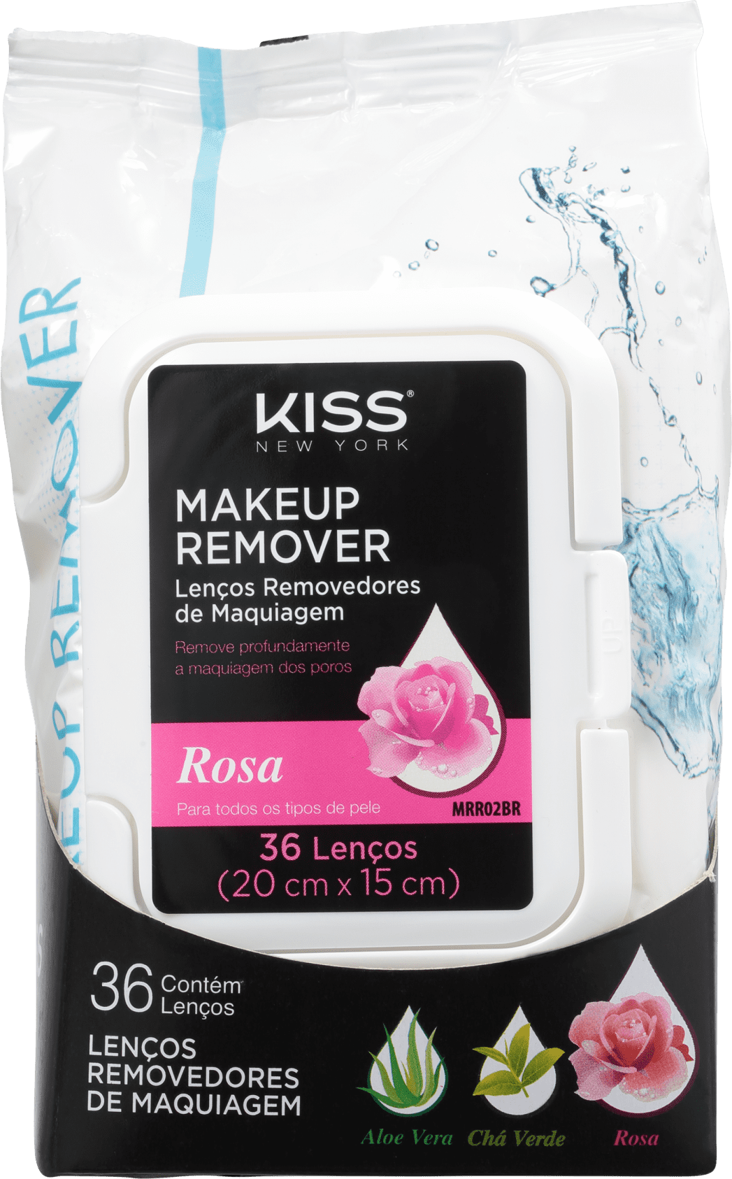 Kiss New York Rosa - Lenço Demaquilante 200g