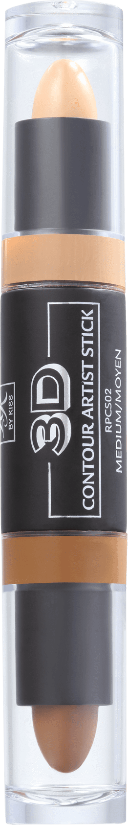 Kiss New York Ruby Kisses 3D Contour Artist Stick Medium - Contorno Facial 4g