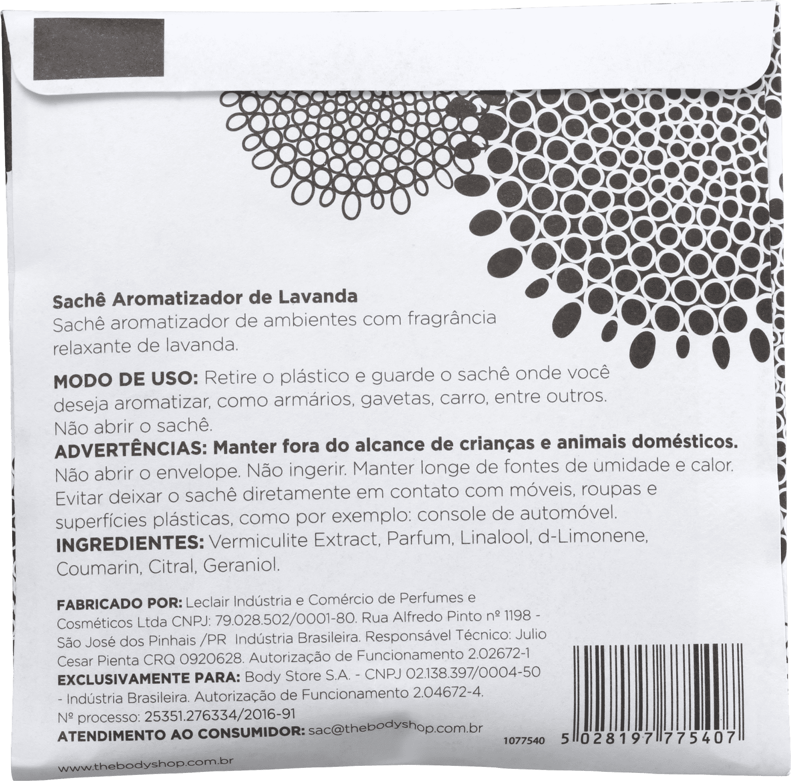 The Body Shop Lavanda - Sachê Aromatizador de Ambiente 20g