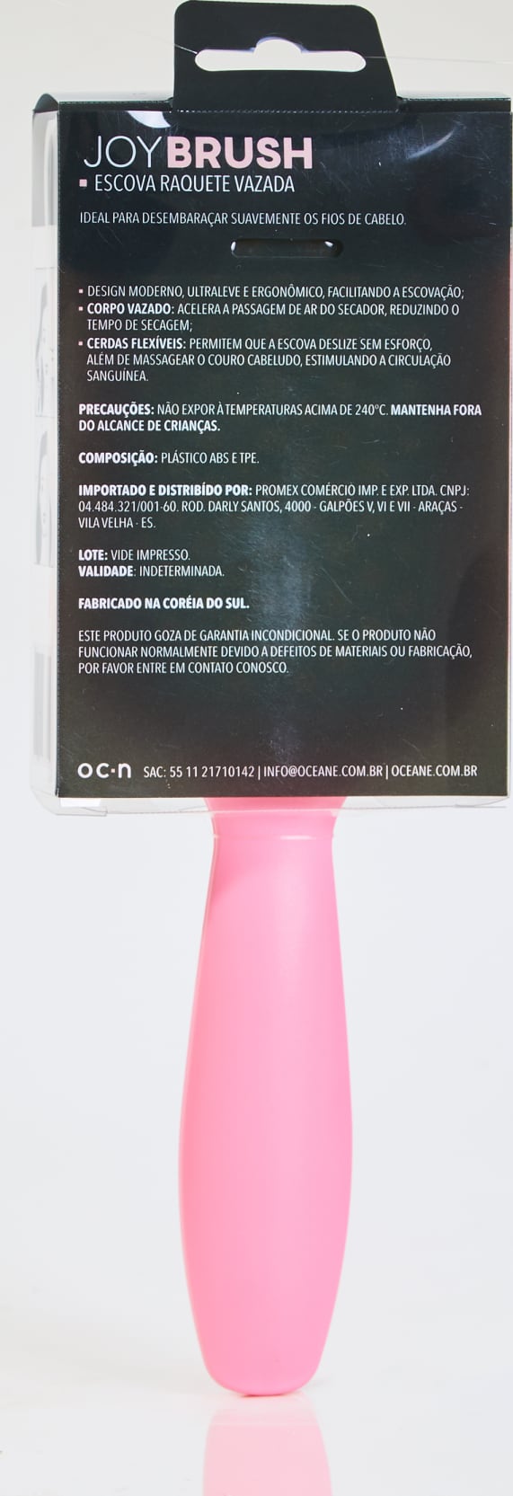 Joy Brush Rosa - Escova de Cabelo