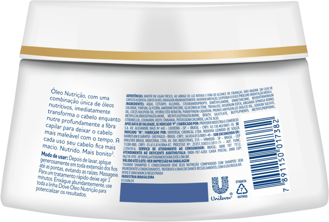 Máscara Capilar Dove Óleo Nutrição 350g