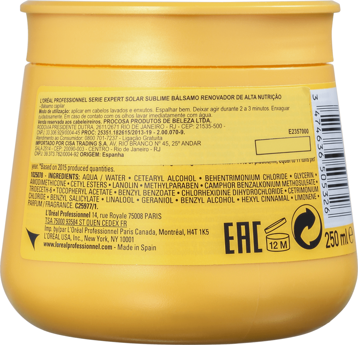 L'Oréal Professionnel Serie Expert Solar Sublime - Máscara Capilar 250ml