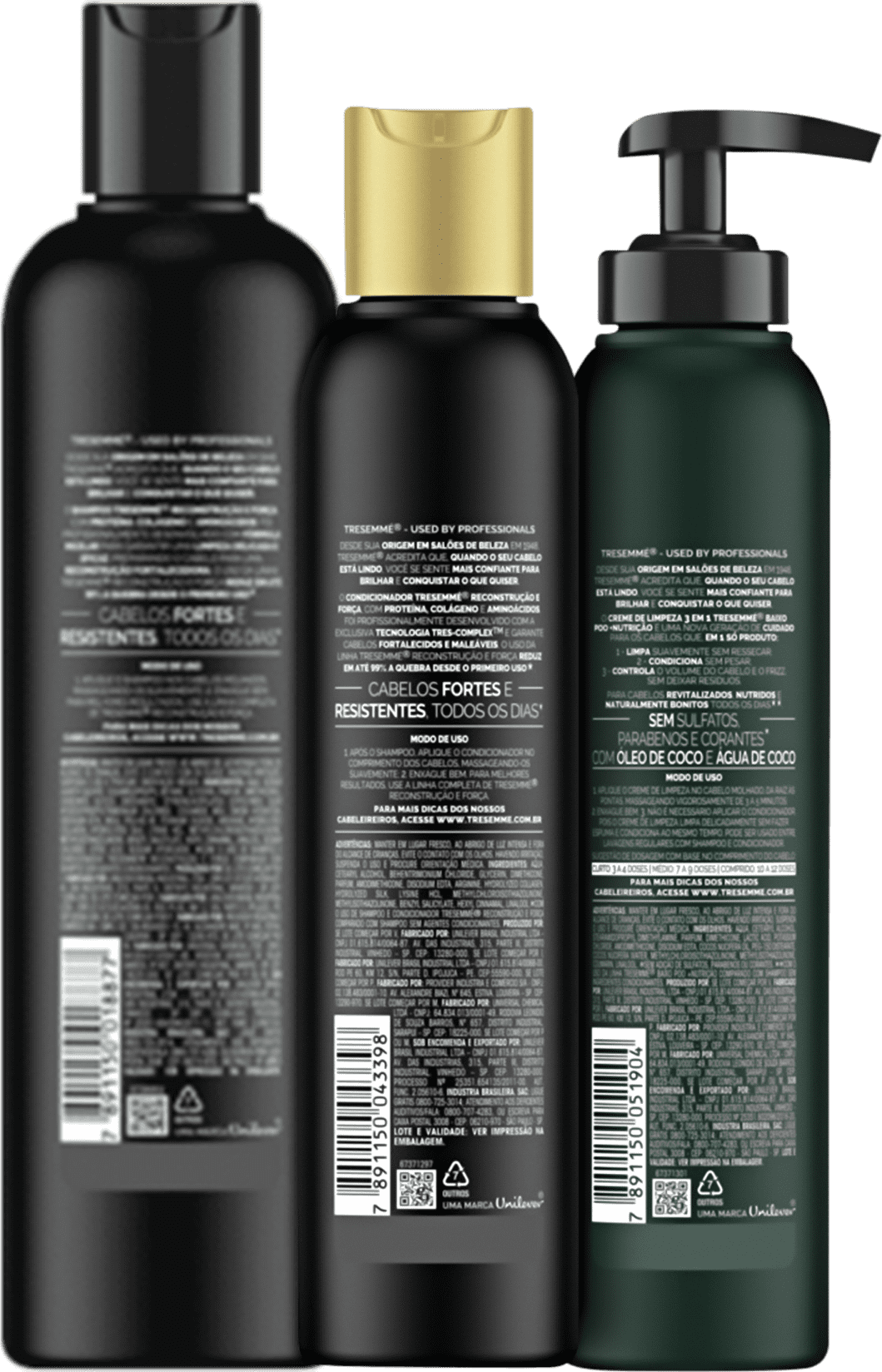 Kit TRESemmé Reconstrução e Força Co-Wash Light (3 Produtos)