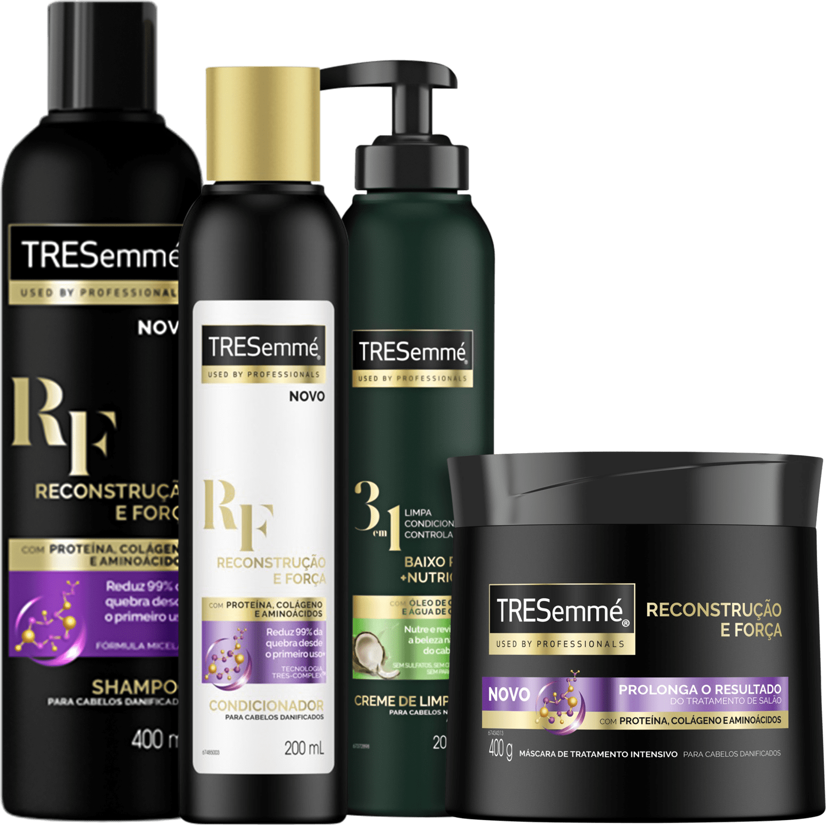 Kit TRESemmé Reconstrução e Força Baixo Poo (4 Produtos)