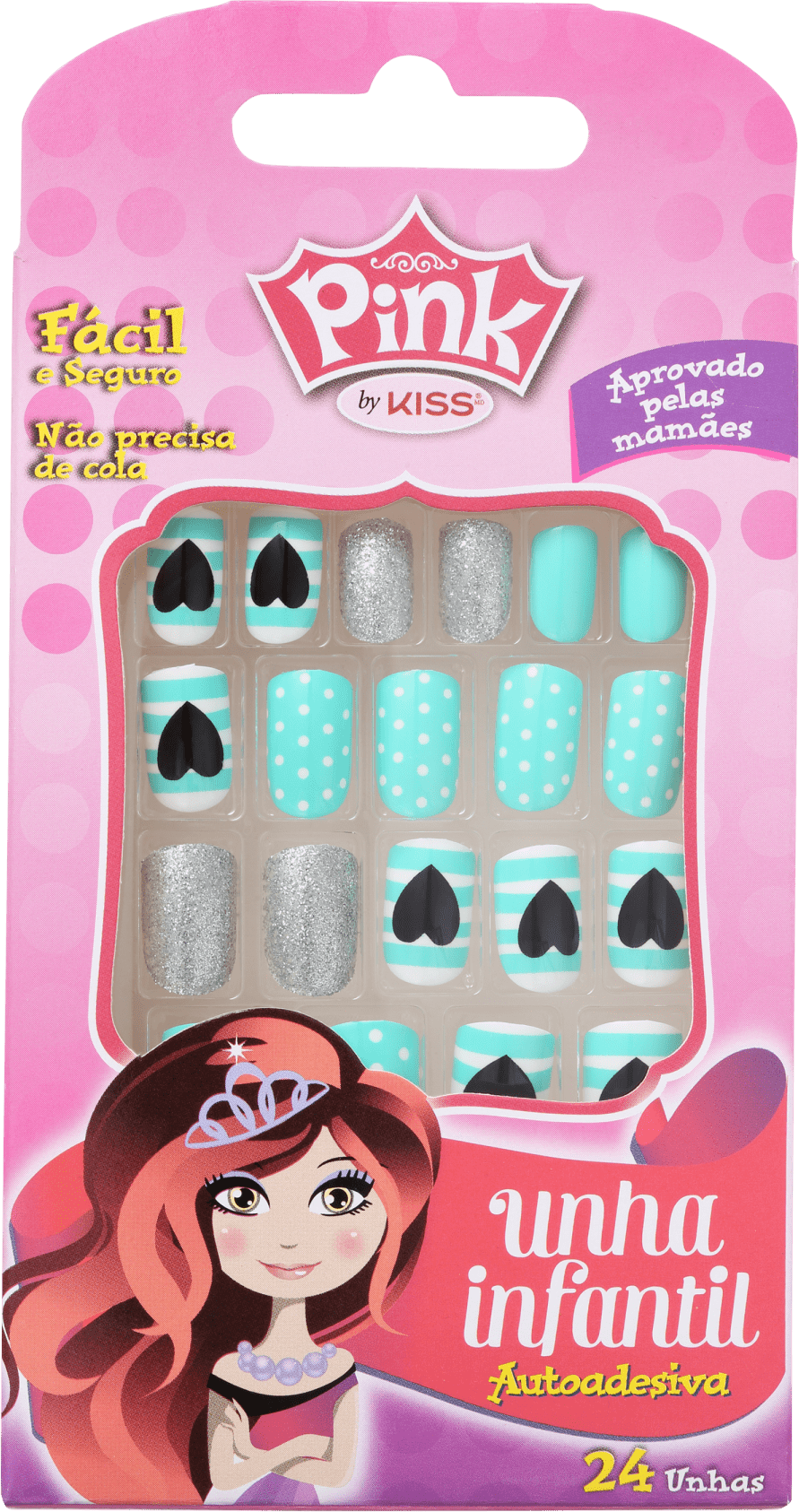 Unhas Posticas Kiss Ny Pink Infantil Coracao Beleza Na Web Entregamos cola para unha em todo do brasil. kiss new york pink infantil pop princess coracao unhas posticas