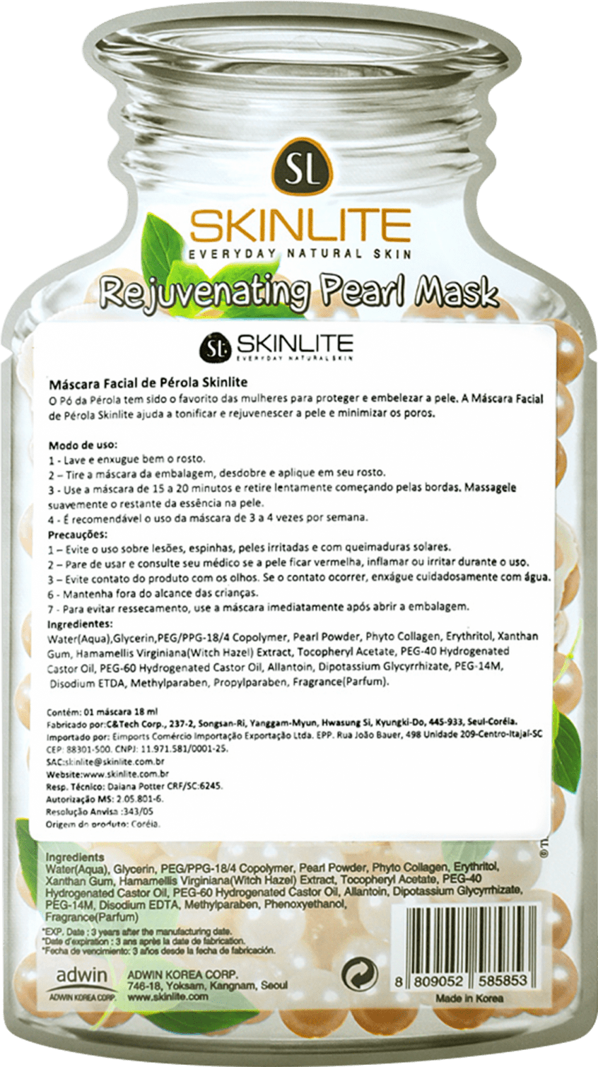 Skinlite Rejuvenating Pearl - Máscara Anti-Idade (1 unidade)