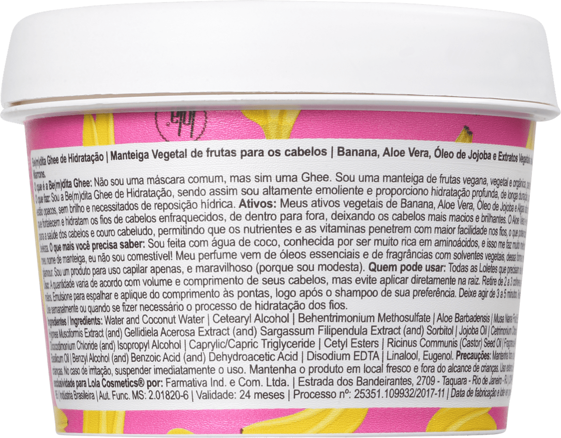 Lola Cosmetics Be(M)dita Ghee Hidratação - Máscara Capilar 100g