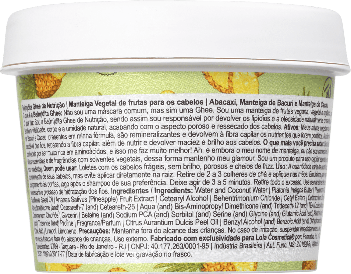 Lola Cosmetics Be(M)dita Ghee Nutrição - Máscara Capilar 100g