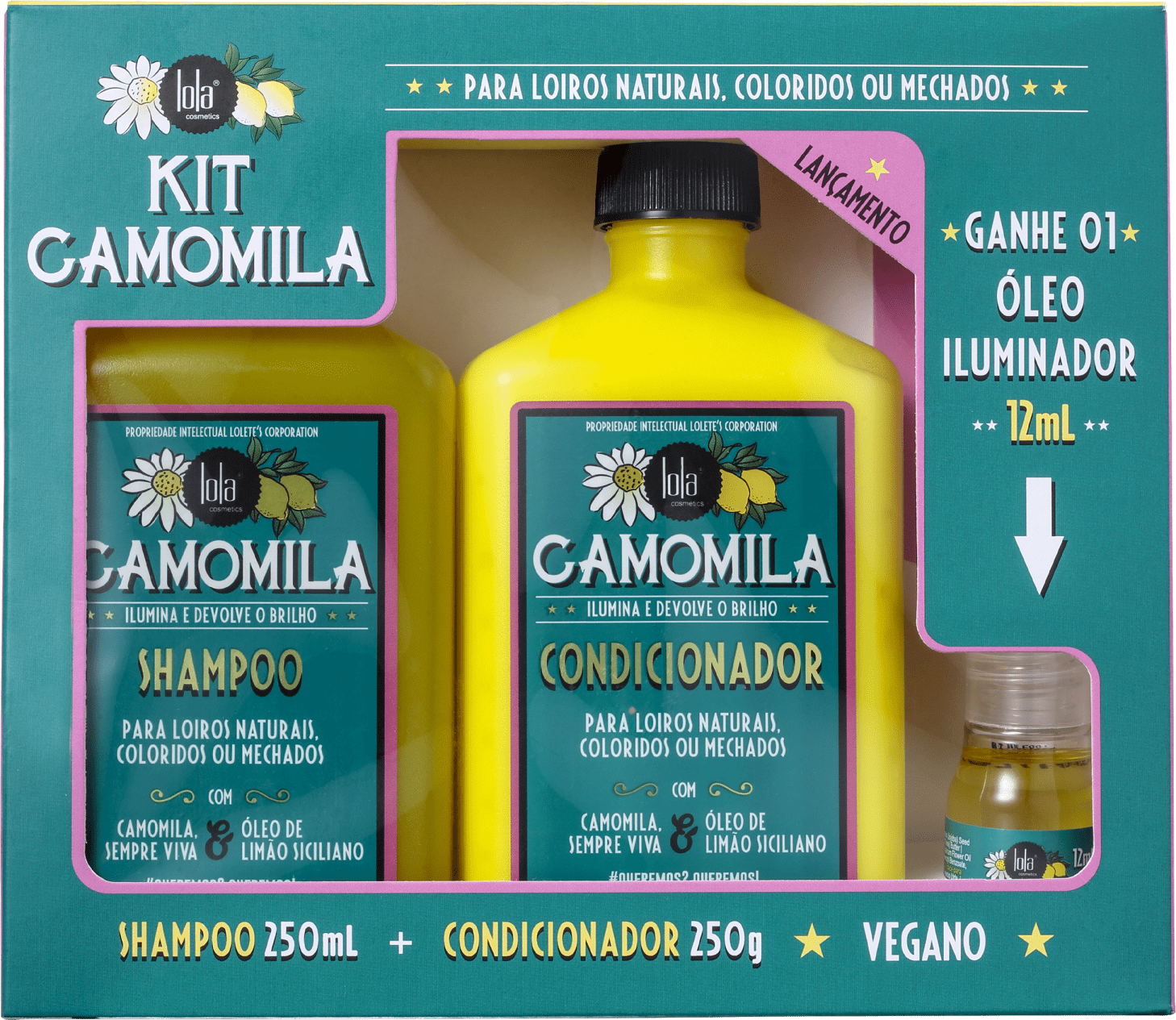 Kit Lola Cosmetics Camomila (3 Produtos)