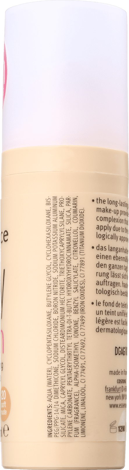 Essence Stay All Day 20 Soft Nude - Base Líquida 30ml