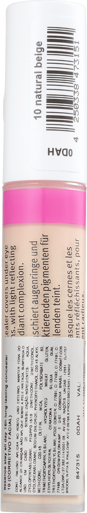 Essence Stay All Day 10 Natural Beige - Corretivo Líquido 7ml