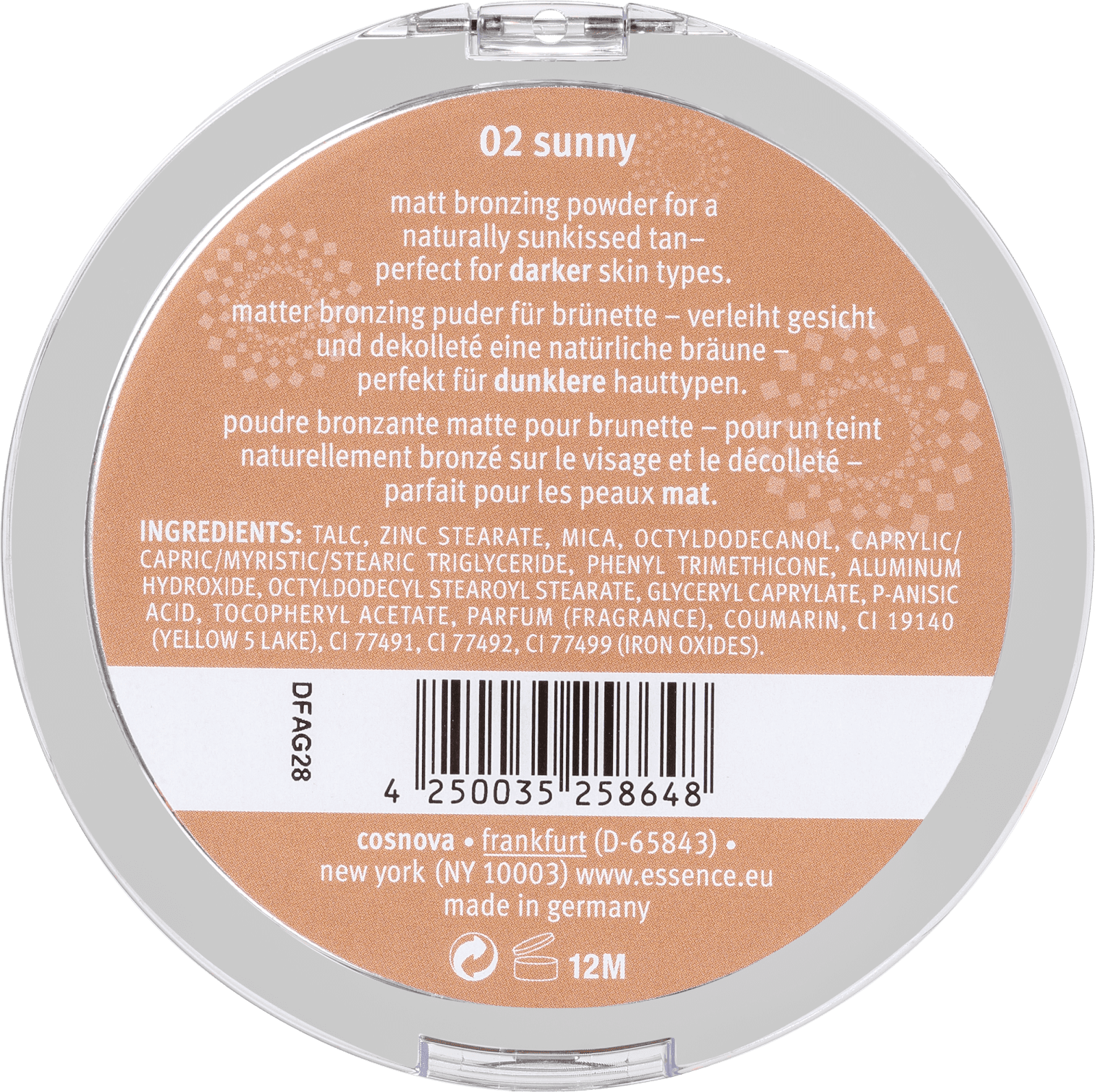 Essence Sun Club Matt 02 Sunny - Bronzer em Pó 15g