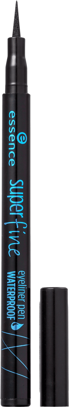 Essence Superfine 01 Deep Black Waterproof - Caneta Delineadora