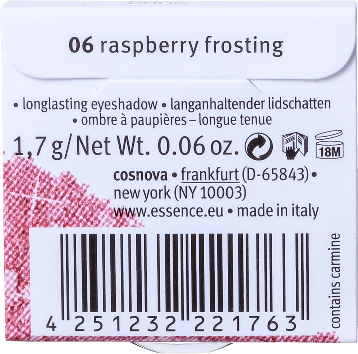 Essence My Must Haves 06 Raspberry Frosting - Sombra Cintilante 1,7g