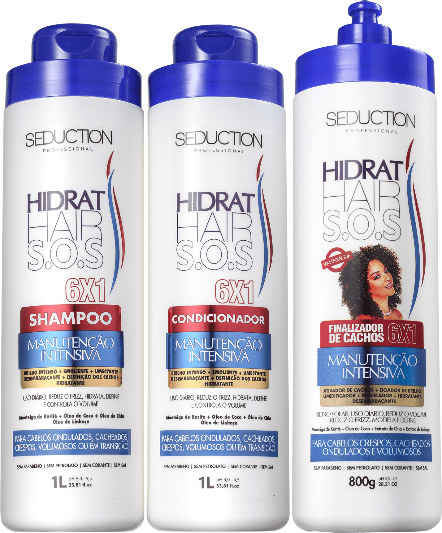 Kit Eico Seduction Hidrat Hair SOS Trio (3 Produtos)