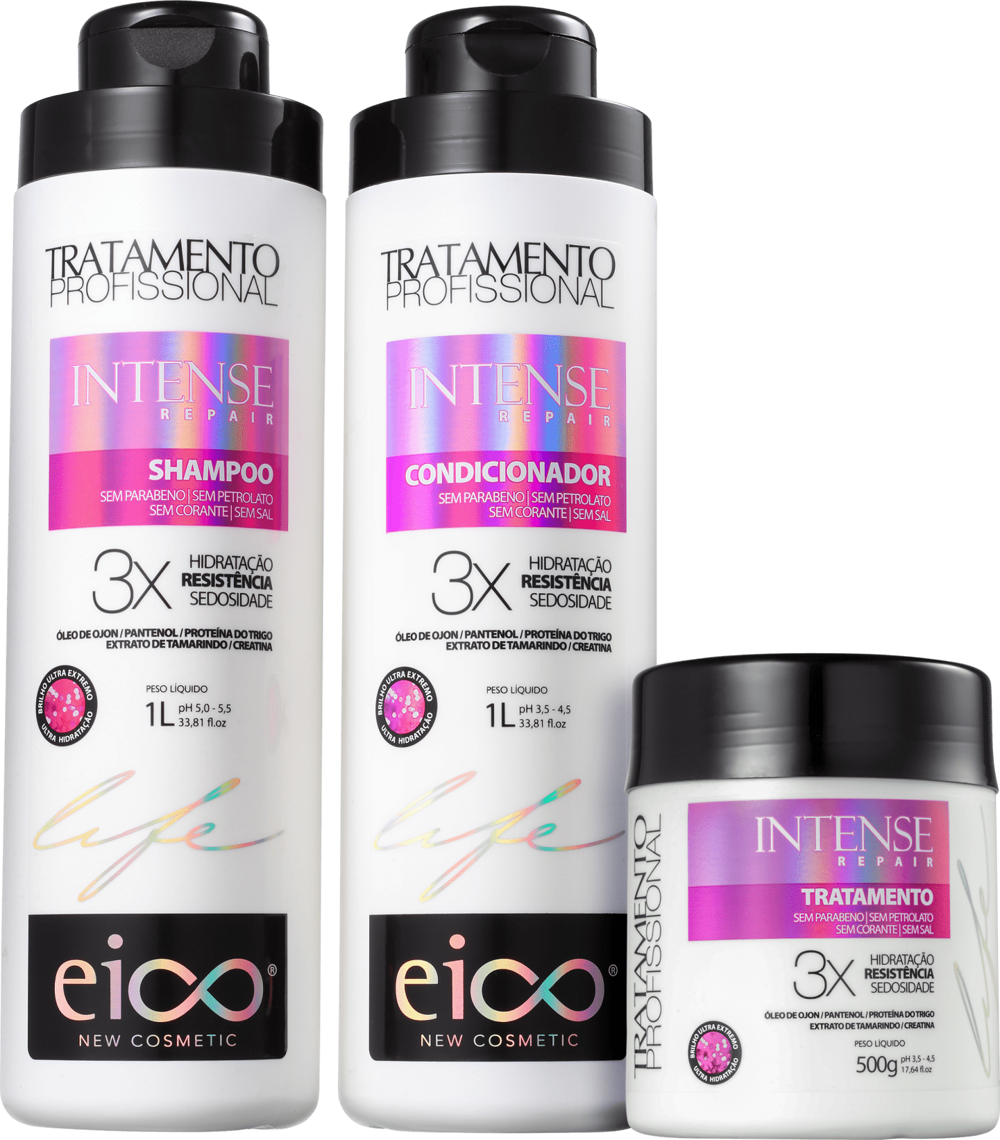 Kit Eico Life Intense Repair Trio (3 Produtos)