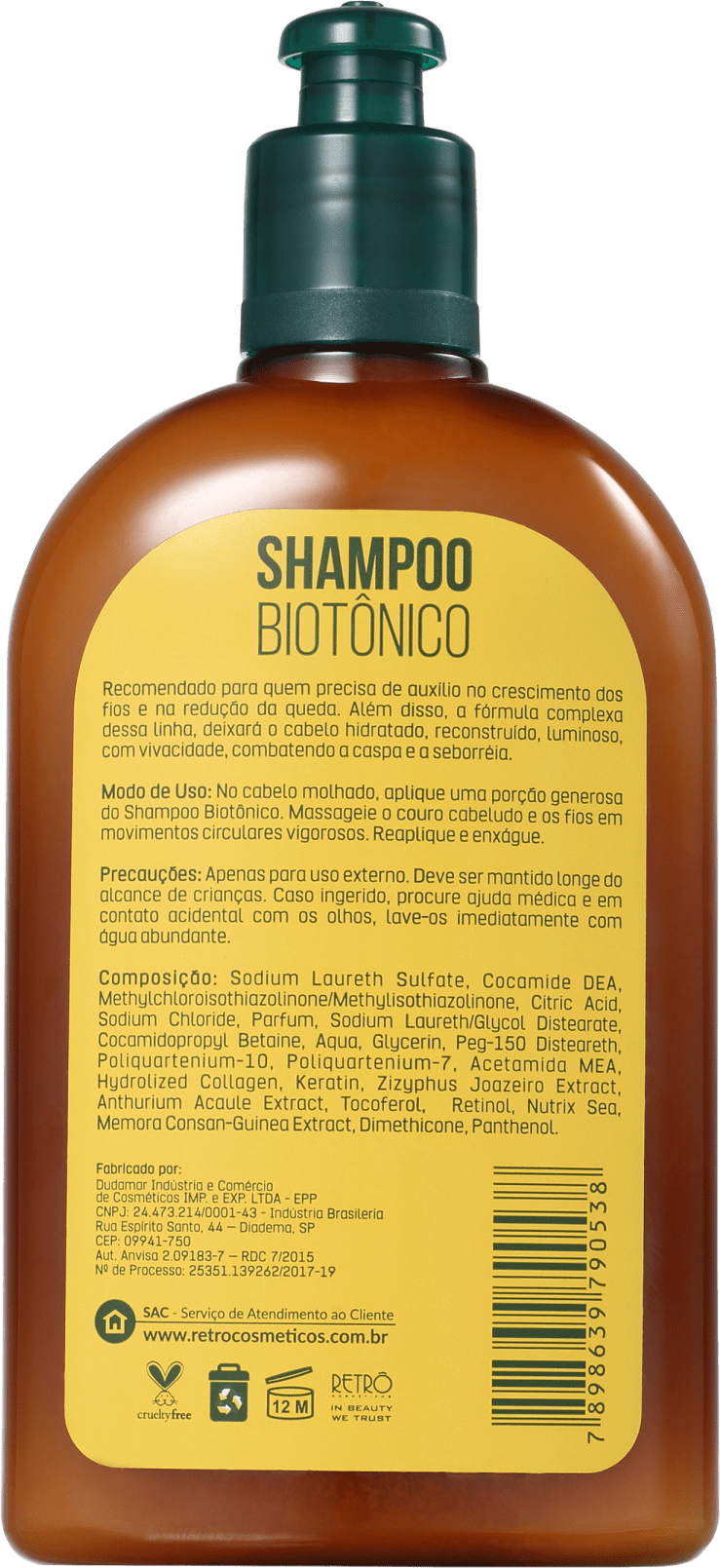 Retrô Cosméticos Biotônico - Shampoo 300ml