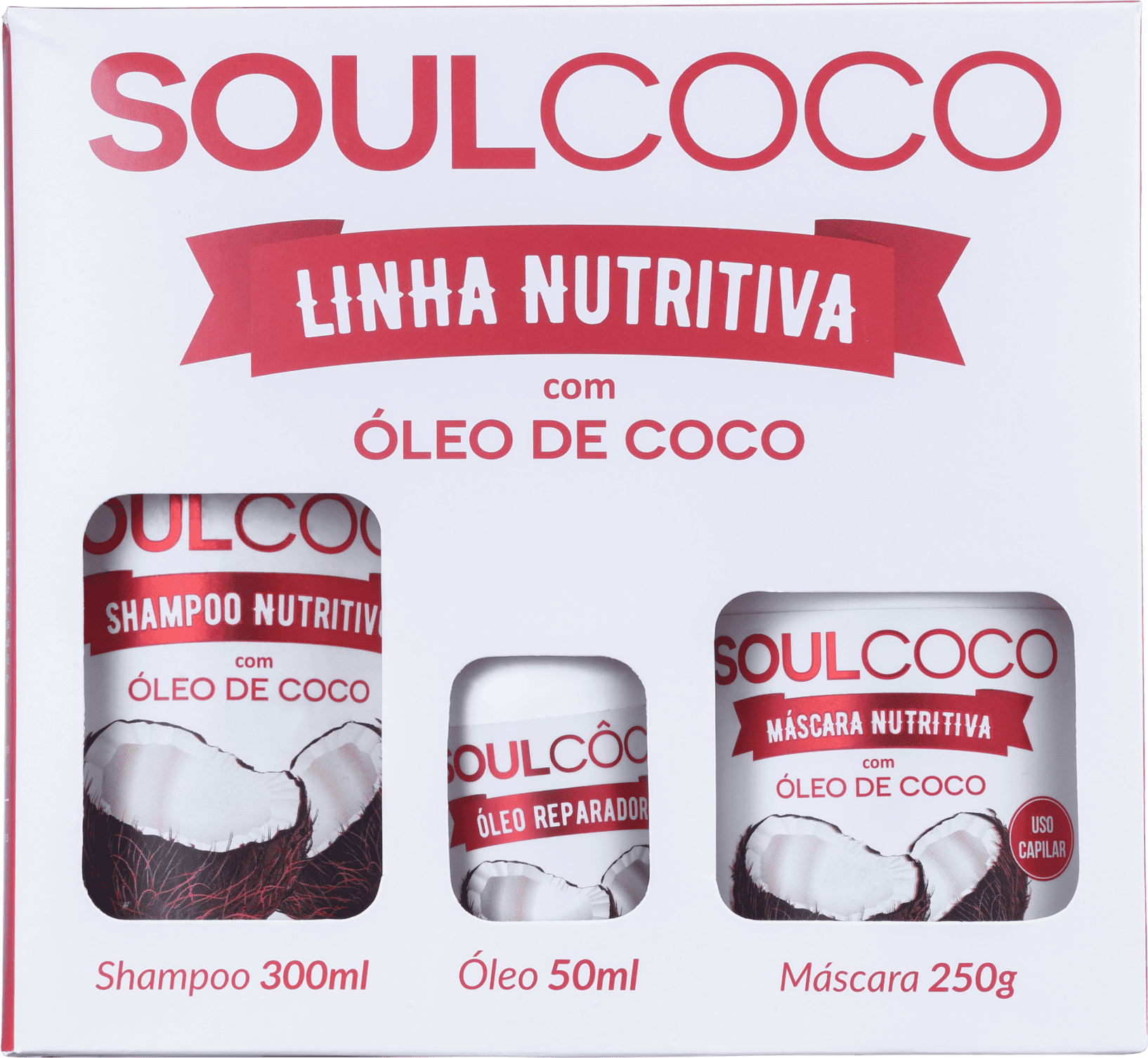 Kit Retrô Cosméticos Soul Coco (3 Produtos)