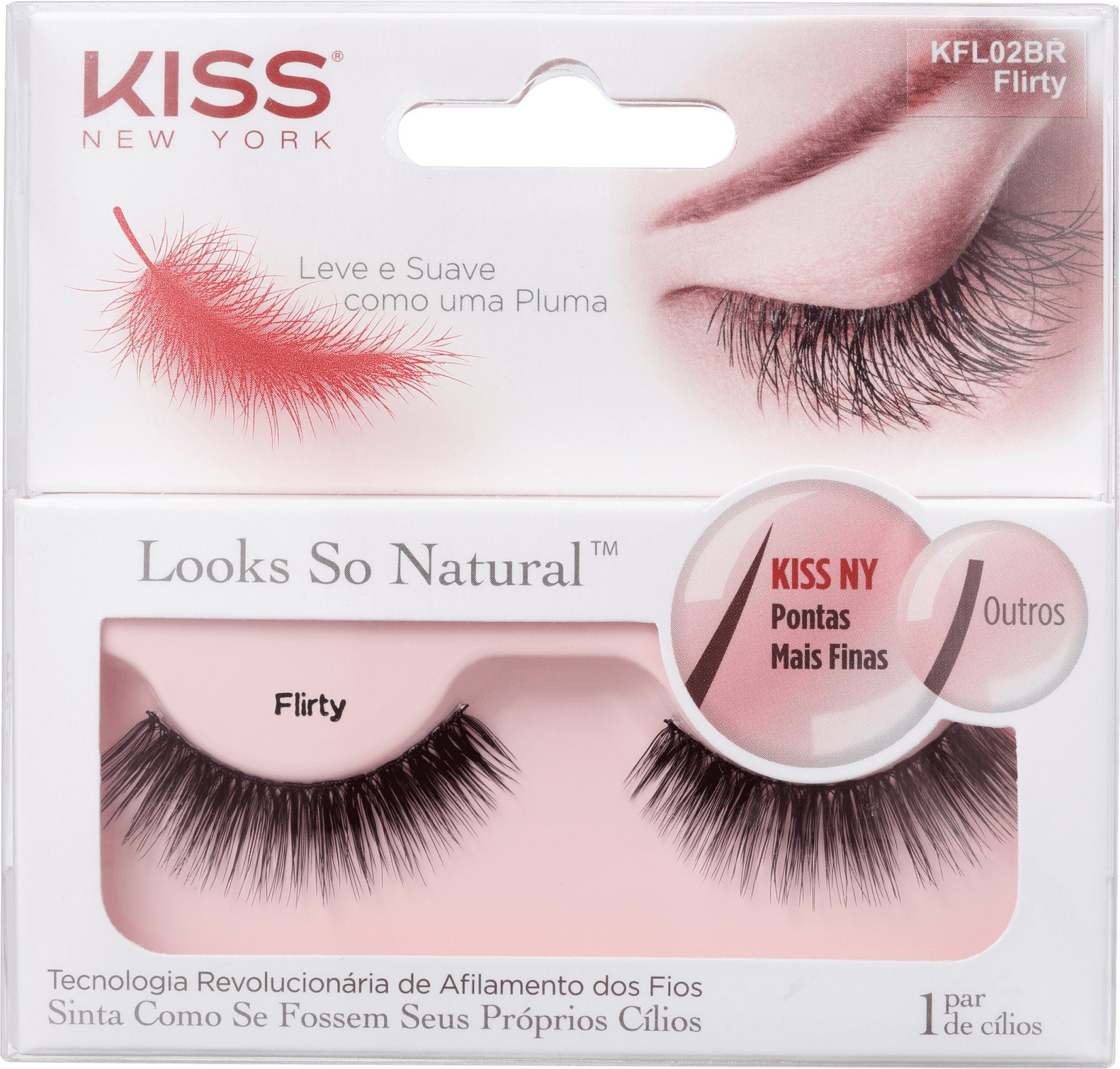 Kiss New York Looks So Natural Flirty - Cílios Postiços 2g