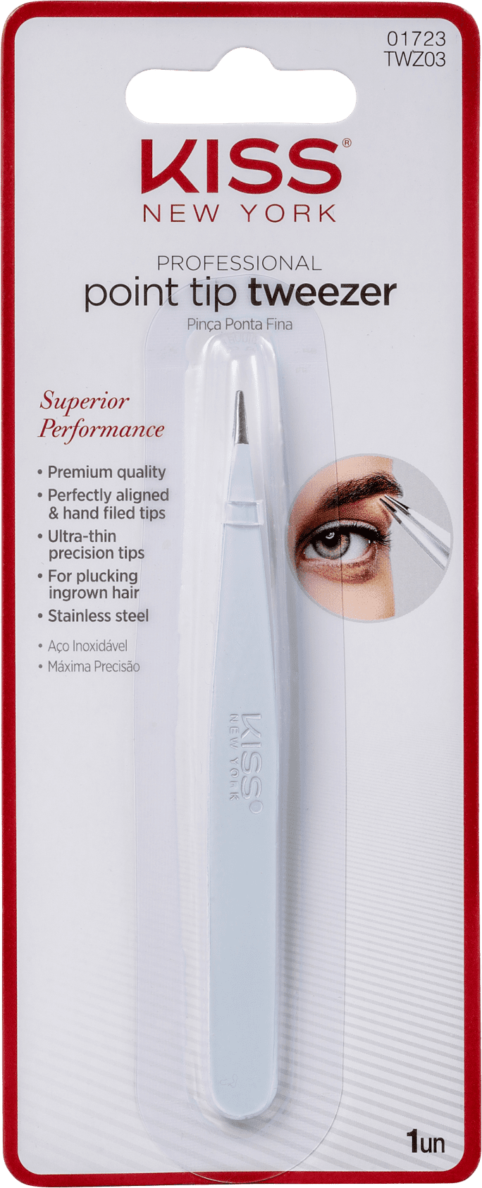 Kiss New York Professional Point Tip - Pinça de Precisão 14g