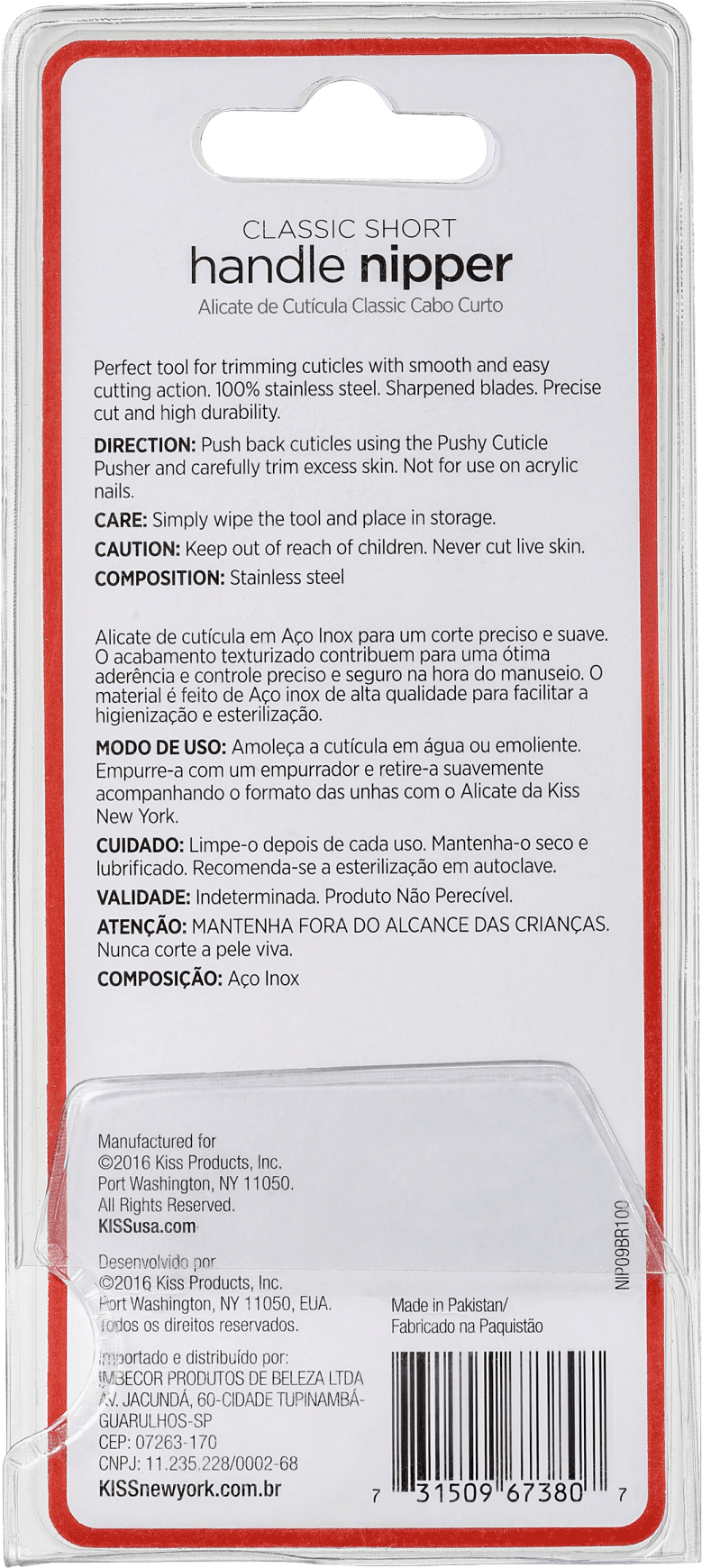 Kiss New York Classic Nipper - Alicate de Cutículas 40g