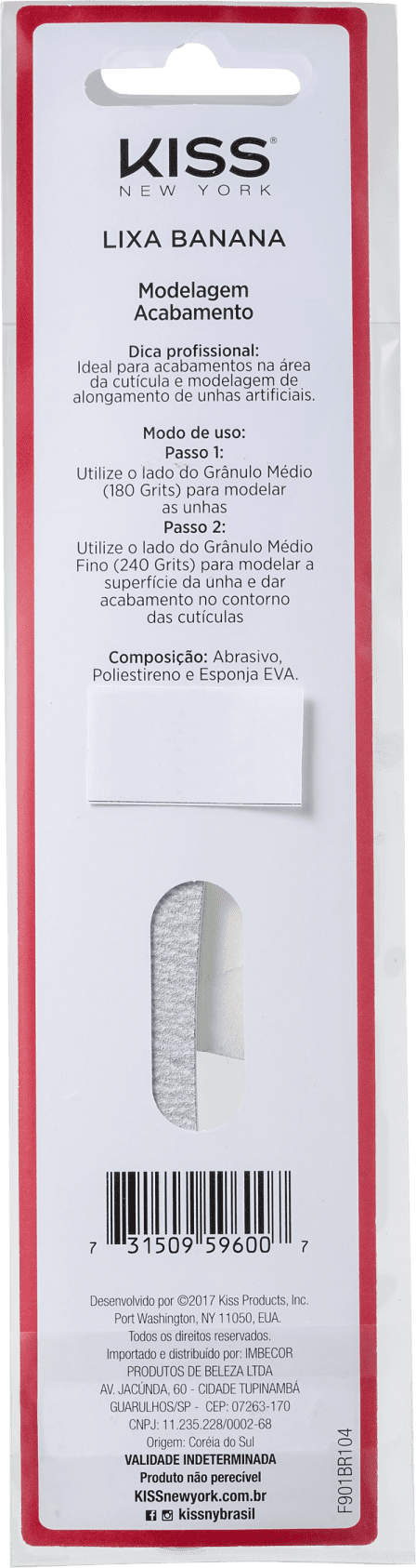 Kiss New York Banana - Lixa de Unha 8g