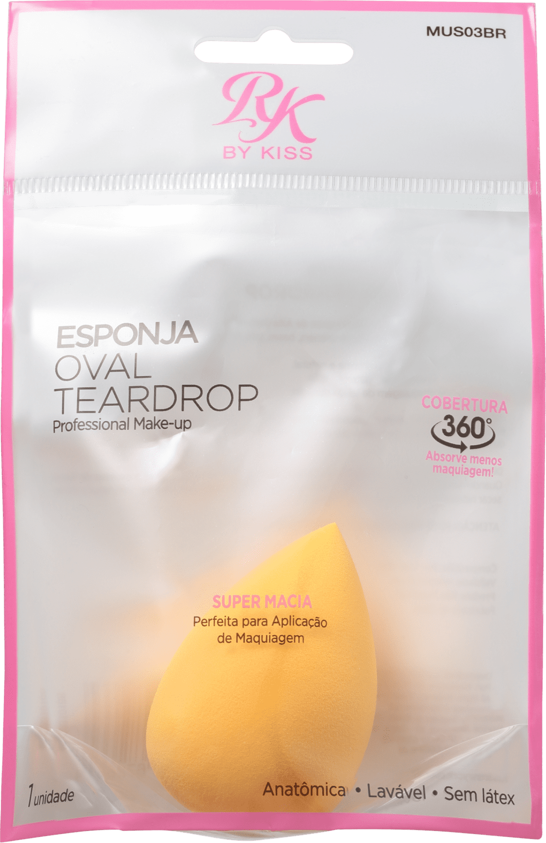 Kiss New York Ruby Kisses Blending Oval Teardrop - Esponja para Maquiagem 12g