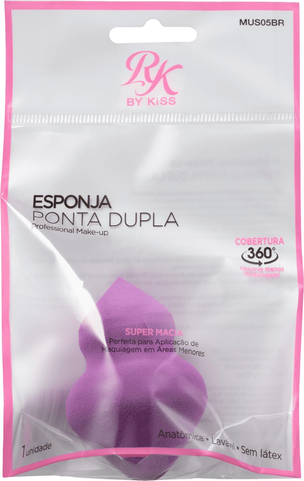 Kiss New York Ruby Kisses Blending Ponta Dupla - Esponja para Maquiagem 12g