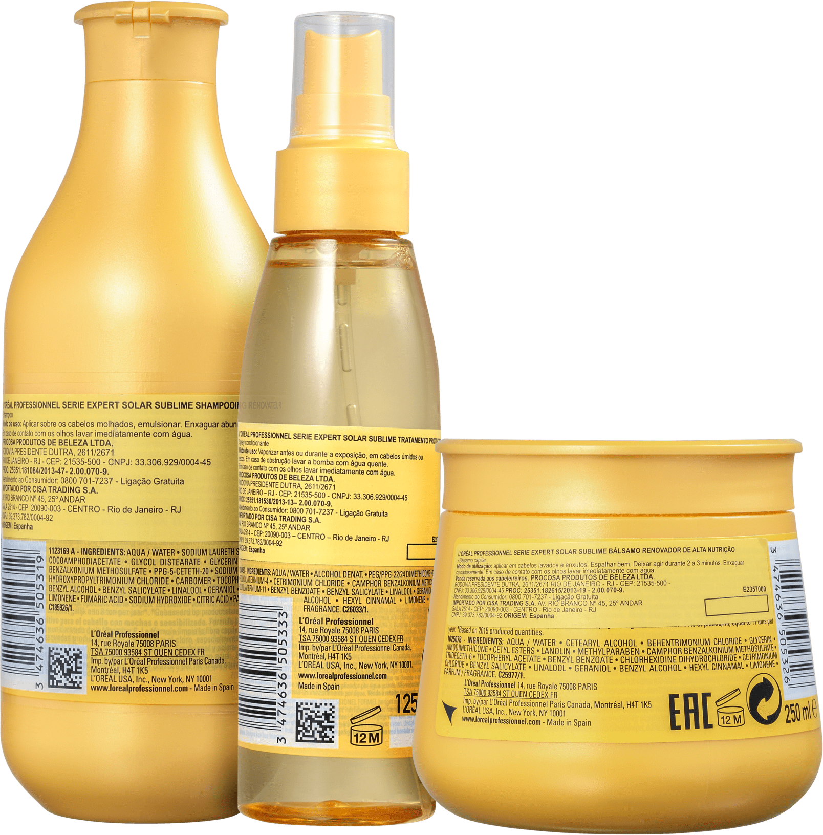 Kit L'Oréal Professionnel Serie Expert Solar Sublime Trio (3 Produtos)