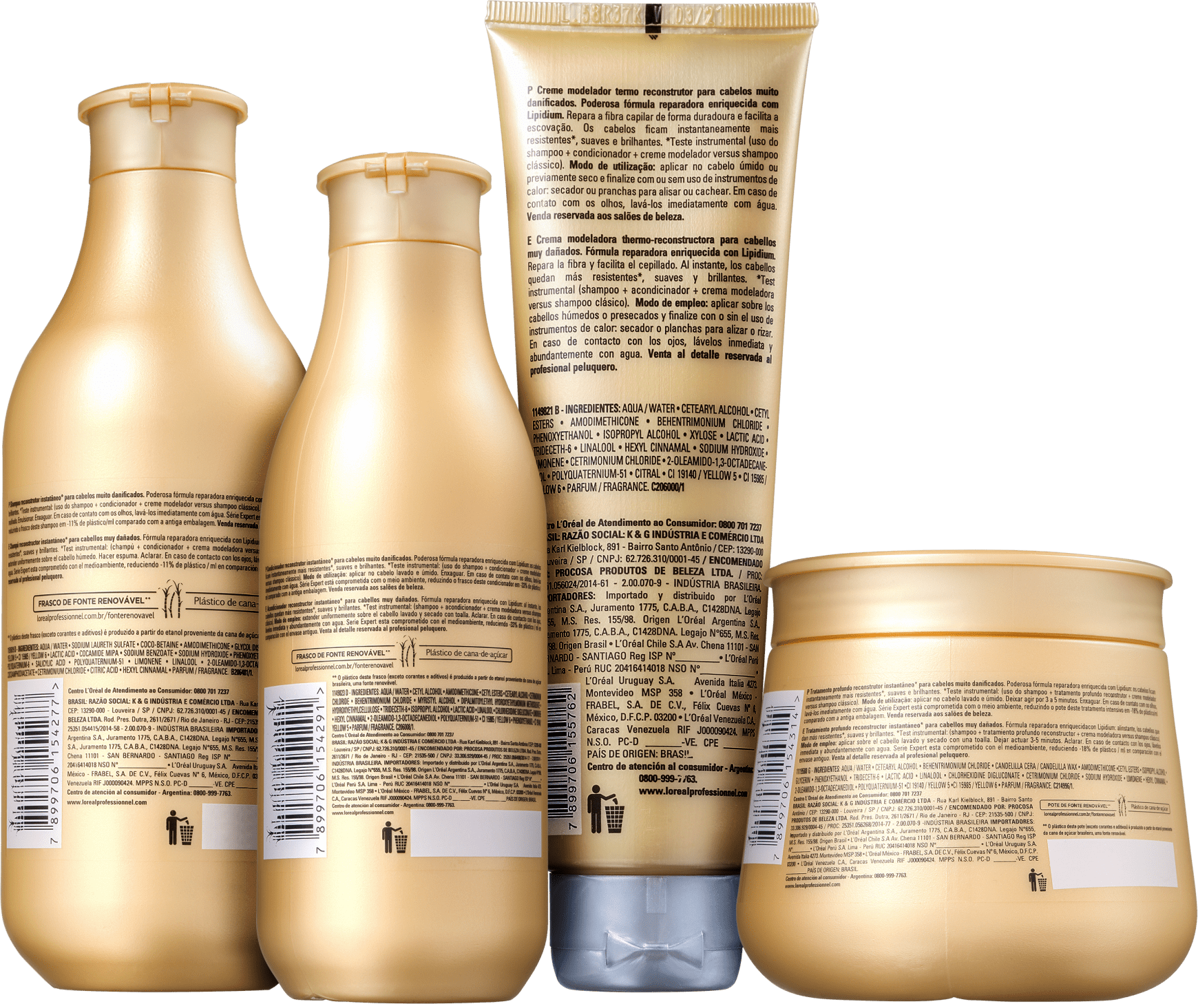 Kit L'Oréal Professionnel Absolut Repair Lipidium Full (4 Produtos)